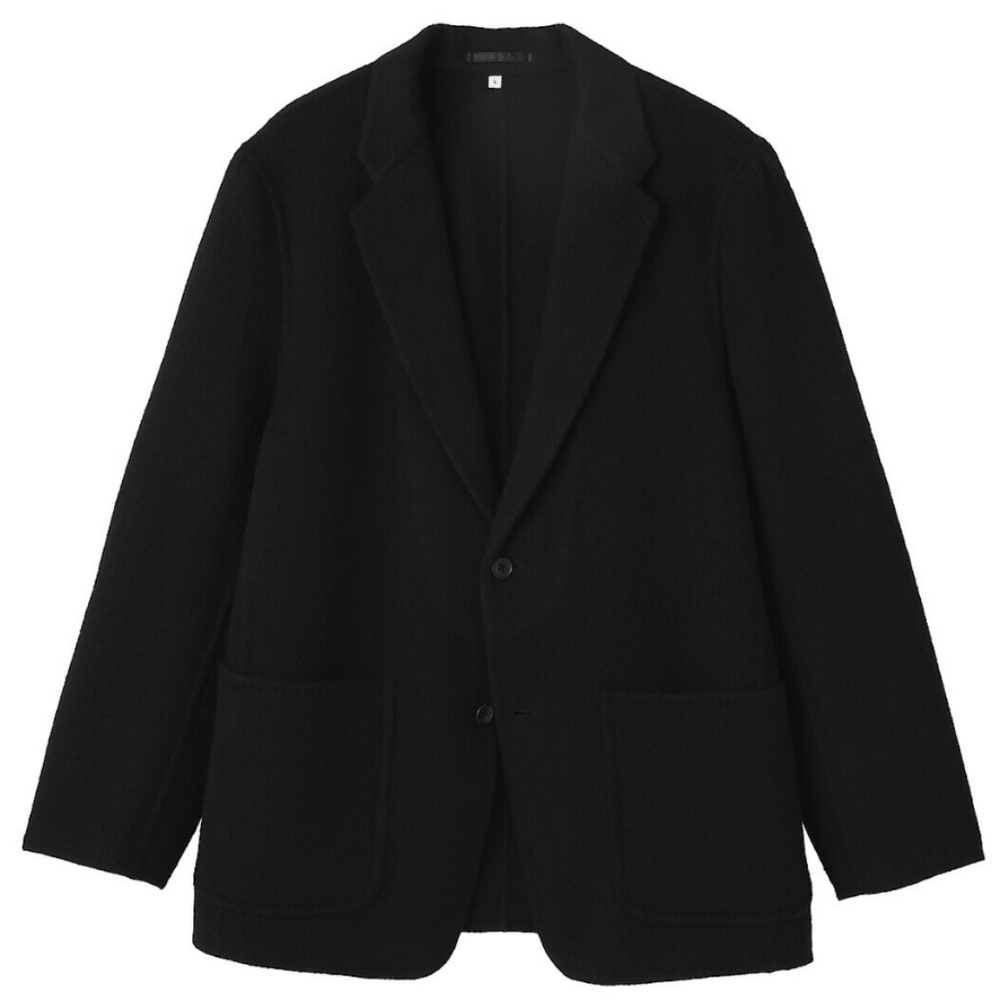 MUJI Labo Cashmere Blend Jacket MEN XL Black, Retail $300.00 USD